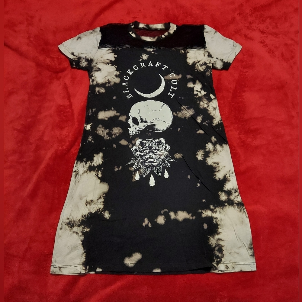 Blackcraft Cult Spirits Of The Dead Bleach Dye Tall Tee With Mesh